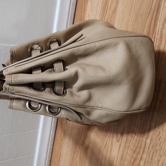 Jimmy Choo - Taupe Leather "Ramona" Shoulder Satchel - Picture 8 of 15